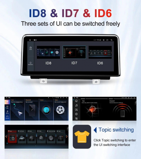 2025 12,3" Android-Display für BMW 5er F10/F11 – CIC – 4GB RAM 32GB ROM – Wireless CarPlay & Android Auto (ID6/ID7/ID8 UI)